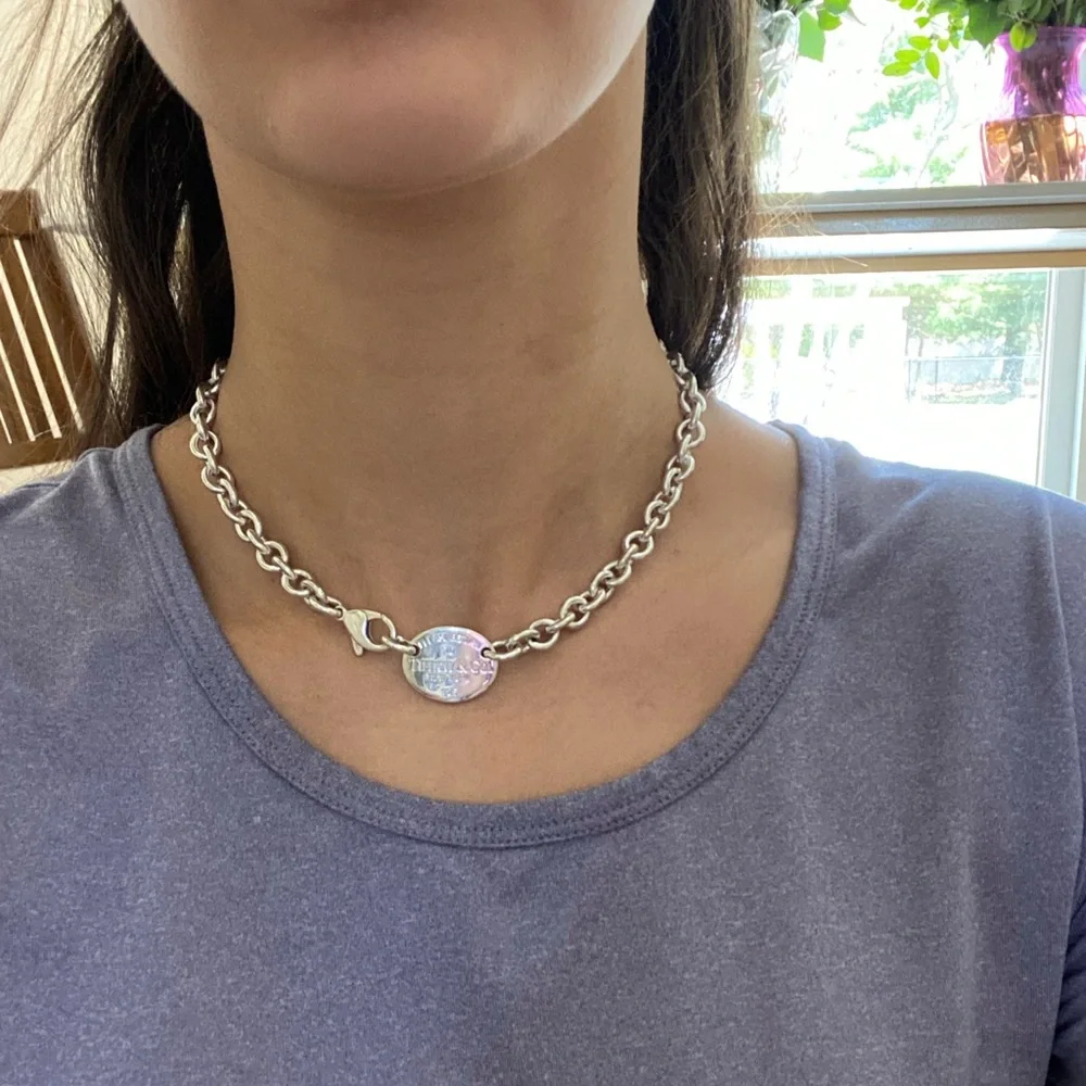 Tiffany & Co. Return to Tiffany Oval Tag Choker Necklace - Picture 3 of 6